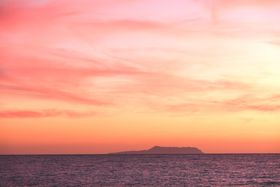  夕阳梦幻背景