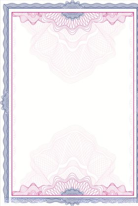 矢量证书边框花纹底纹