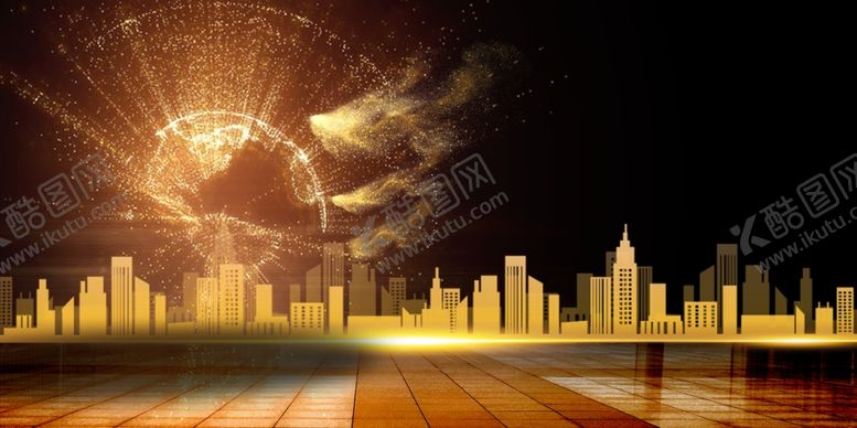 编号：38927609240626182421【酷图网】源文件下载-金色房地产背景