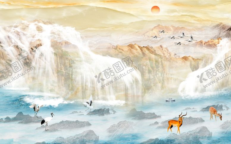 编号：86278810280439579480【酷图网】源文件下载-中式客厅画