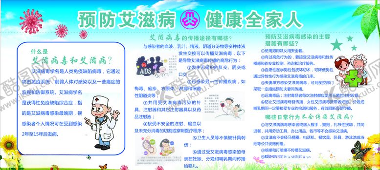 编号：52311507021440174260【酷图网】源文件下载-艾滋病展板