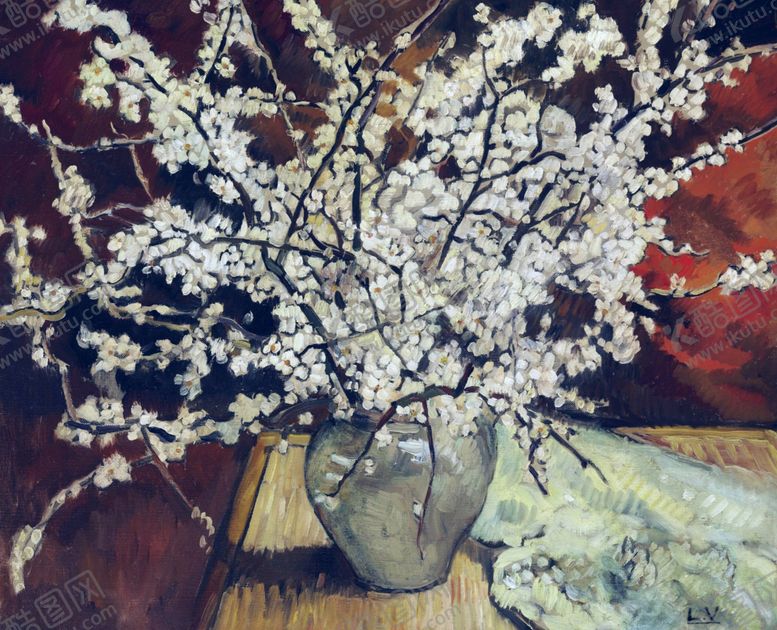 编号：25903310031548105978【酷图网】源文件下载-植物花朵装饰油画