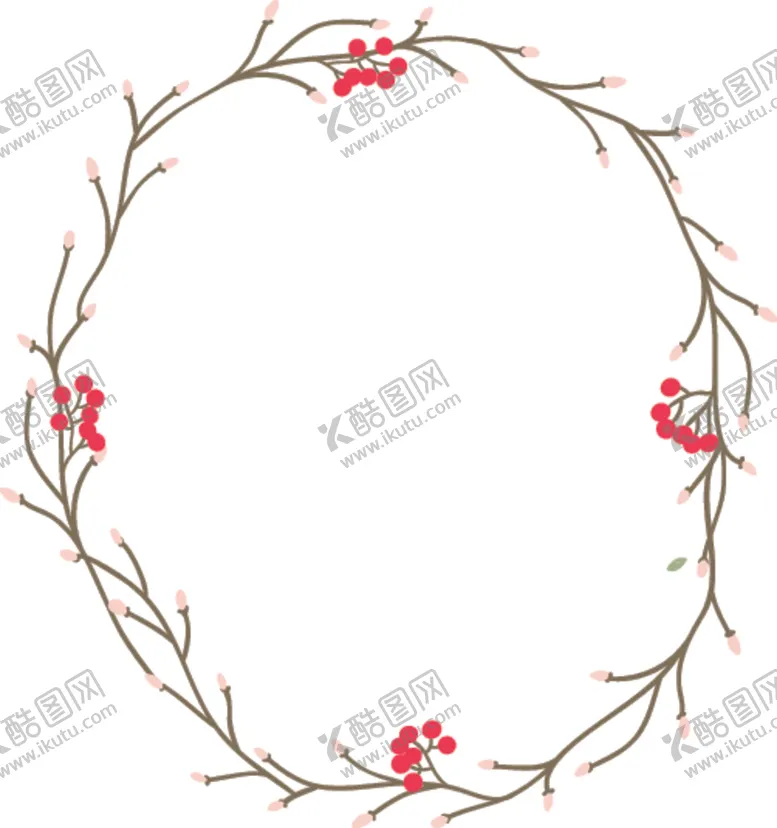 编号：62894104190819408963【酷图网】源文件下载-森系花边花环