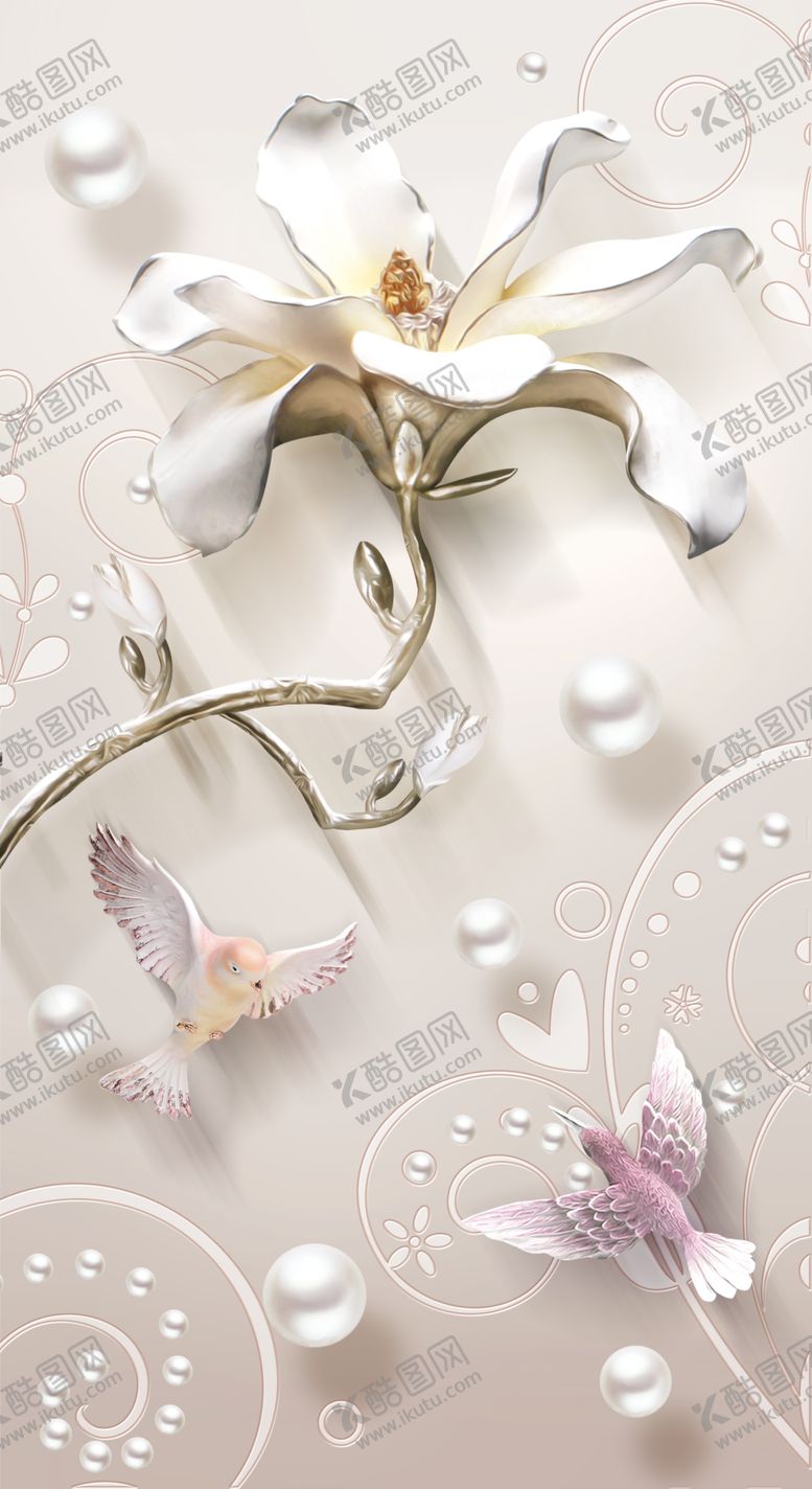 编号：36802309090743493311【酷图网】源文件下载-时尚花卉玄关画