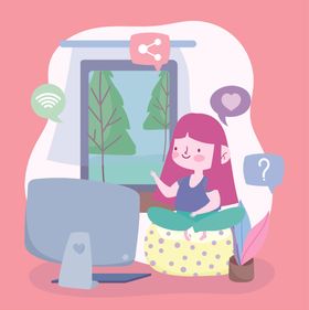 手绘可爱女生