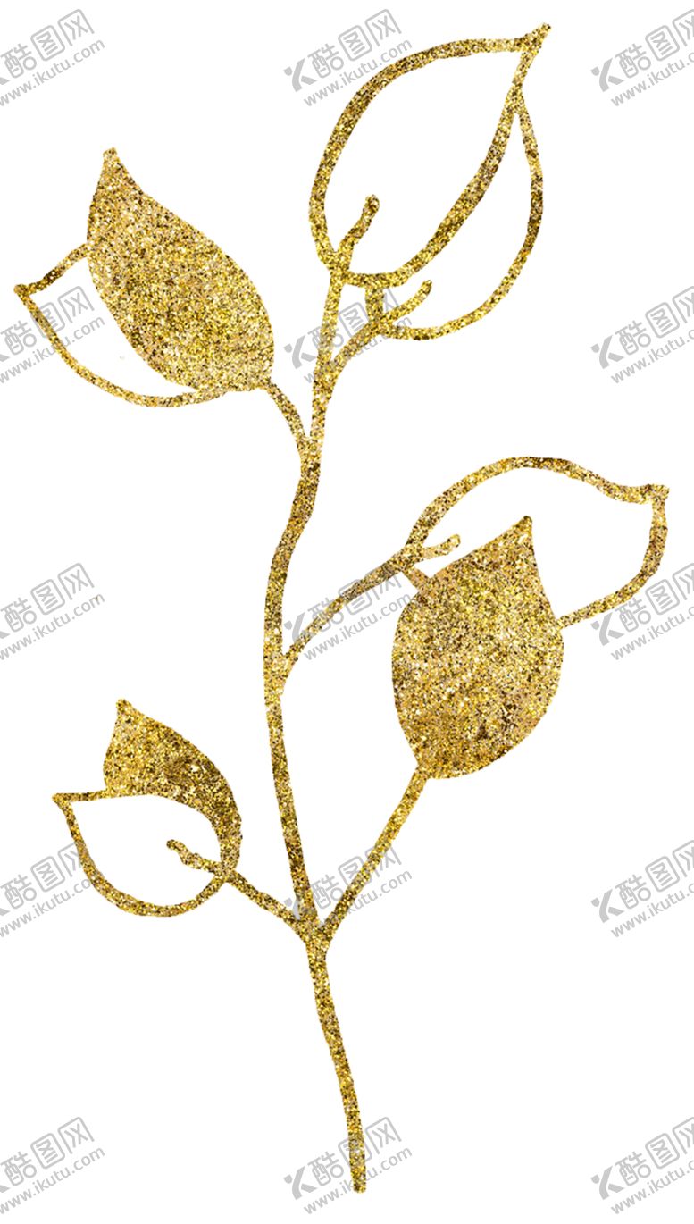 编号：88384809151333122765【酷图网】源文件下载-金色线条植物图案
