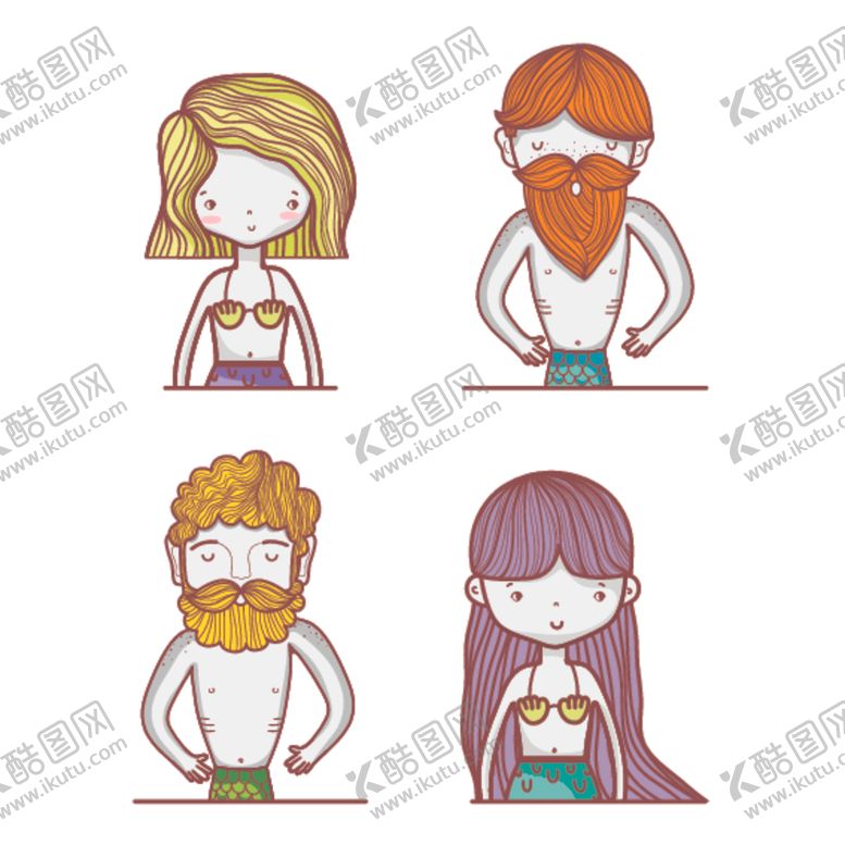 编号：40208609292041009681【酷图网】源文件下载-矢量人物景素材