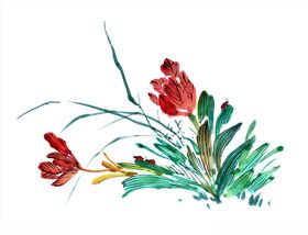 水墨兰花