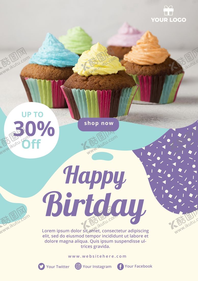 编号：44316009300723391702【酷图网】源文件下载-生日海报