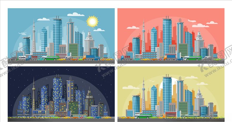 编号：63061009120534122347【酷图网】源文件下载-城市插画
