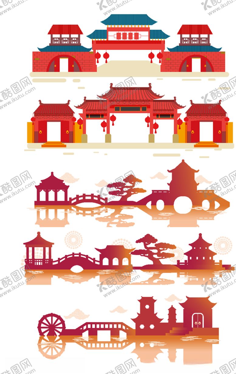 编号：40645309250016387296【酷图网】源文件下载-中式园林建筑