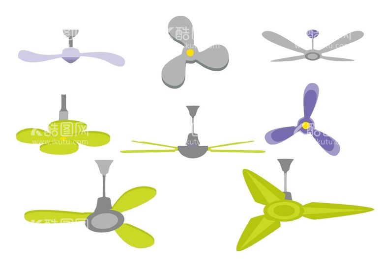 编号：33785911210429573149【酷图网】源文件下载-卡通电风扇吊扇