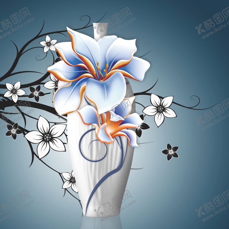 编号：49476006250304233790【酷图网】源文件下载-花瓶装饰画晶瓷画
