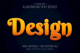 3D字体设计d卡通玻璃样机立