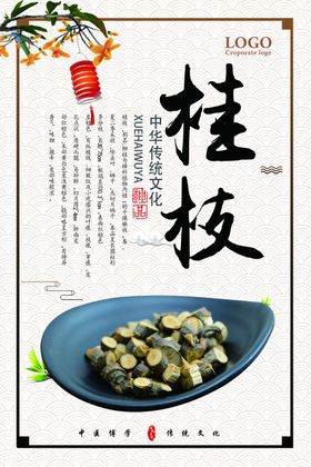 简约重要药材展板