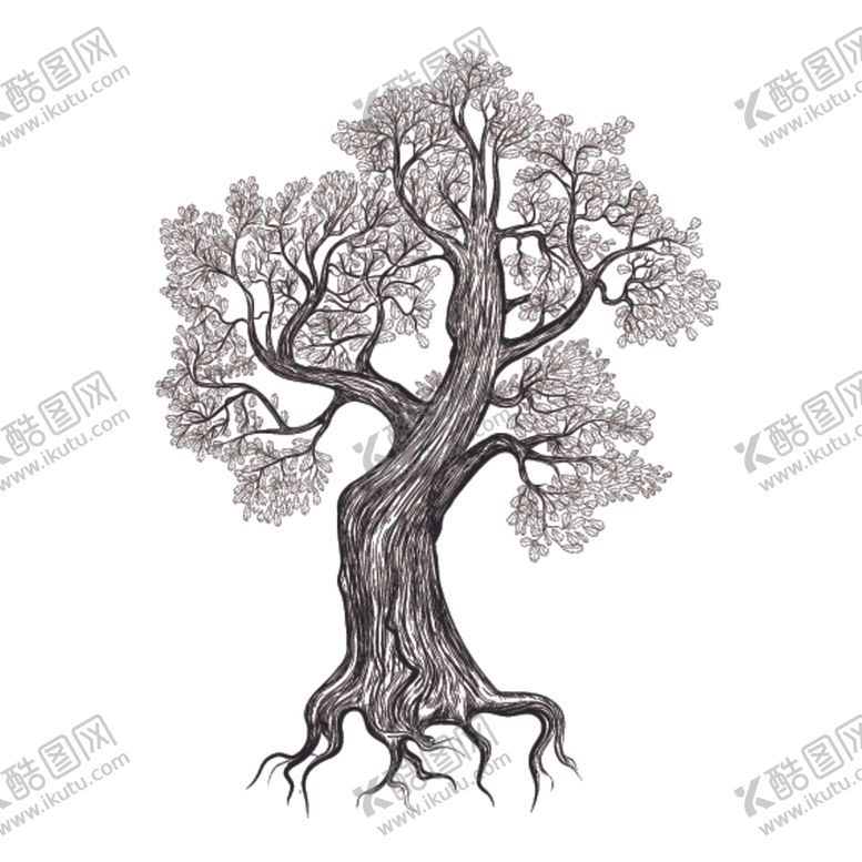 编号：81874309271129332179【酷图网】源文件下载-黑色植物树木剪影