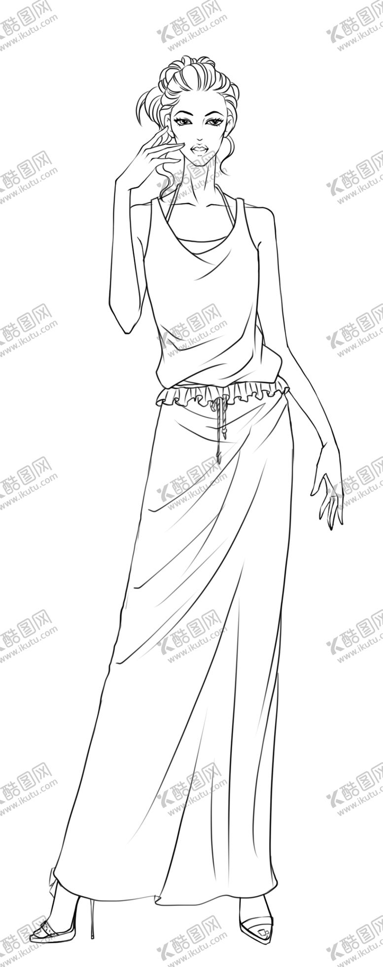 编号：59849409241033244709【酷图网】源文件下载-手绘H形上衣