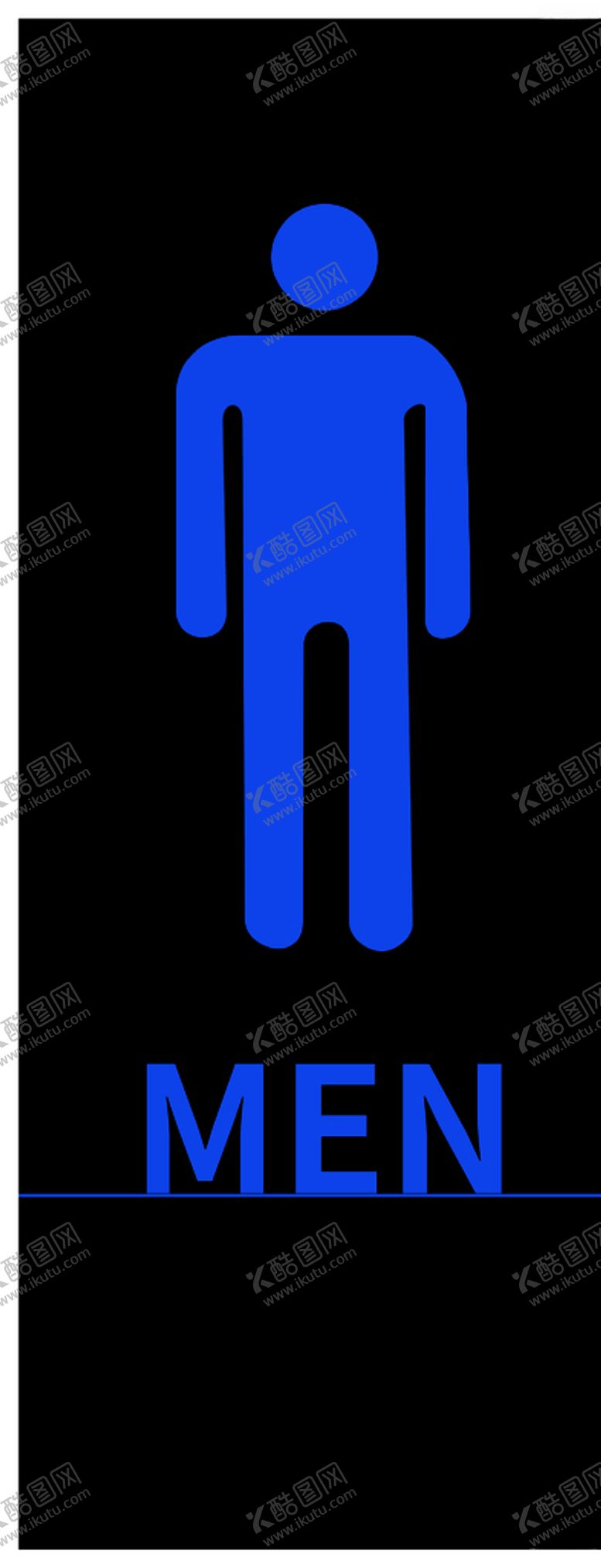 编号：36146109162047082605【酷图网】源文件下载-卫生间男生简单指示牌