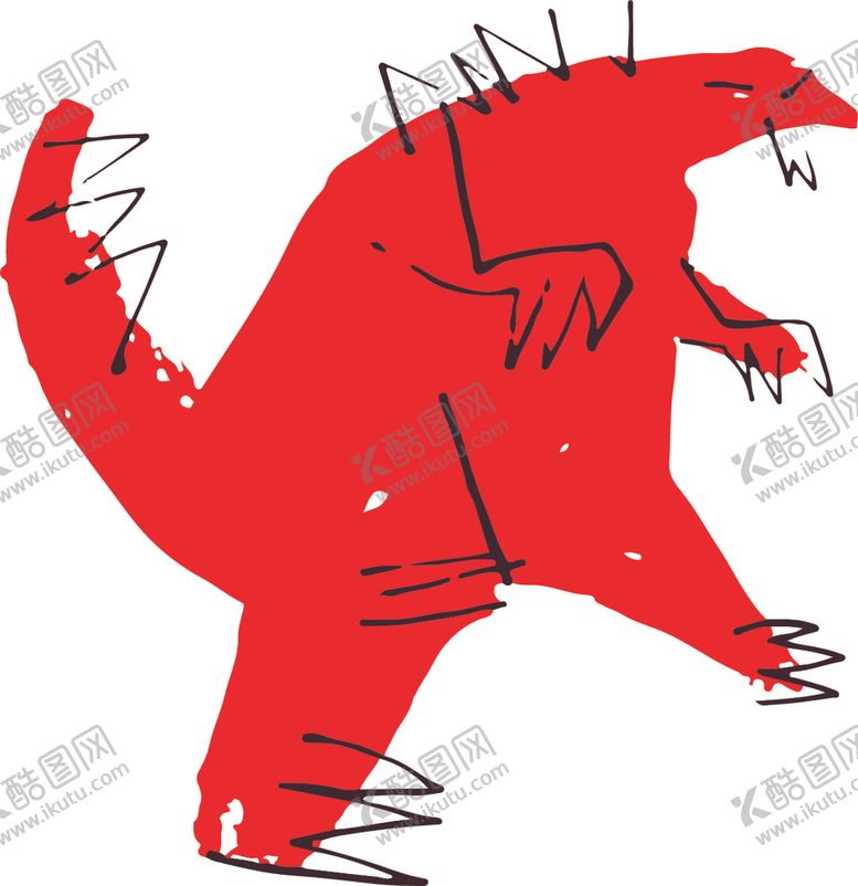 编号：25766910011400494397【酷图网】源文件下载-抽画恐龙