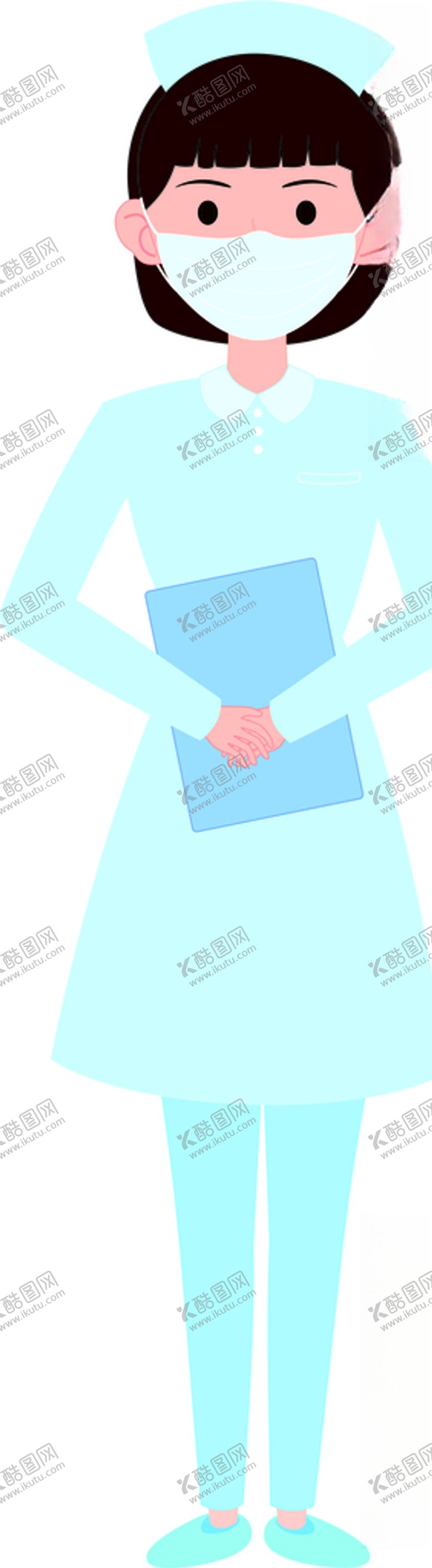 编号：43202707081448035223【酷图网】源文件下载-护士矢量插画卡通人物