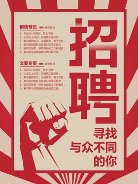 复古海报招聘海报