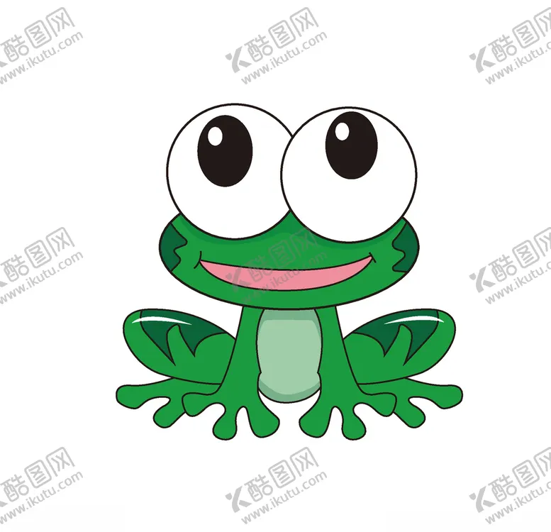 编号：12441204152324189143【酷图网】源文件下载-可爱的绿色小青蛙插画