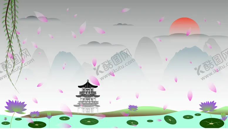 编号：98491410182119172391【酷图网】源文件下载-风景 插画 