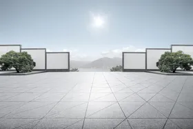 空间几何体建筑建筑行业简洁