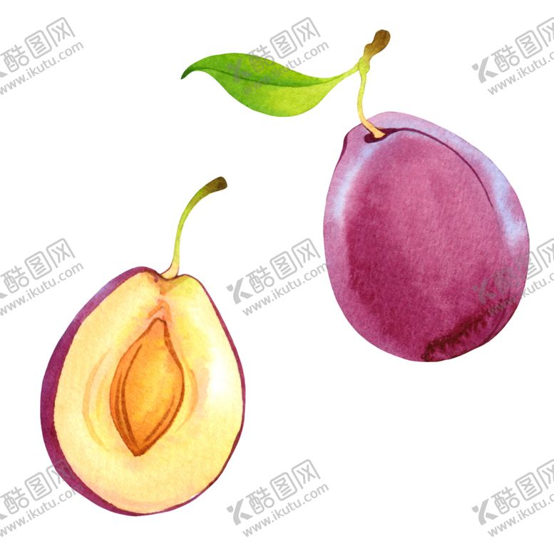 编号：85877910080521166024【酷图网】源文件下载-水彩创意插画水果
