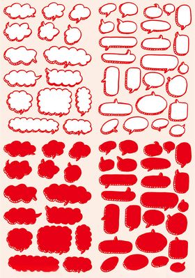 红色边框图案素材集合