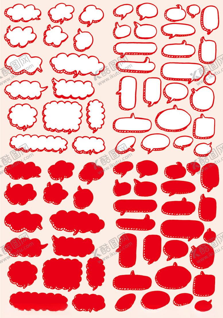 编号：92441804030405514848【酷图网】源文件下载-红色边框图案素材集合