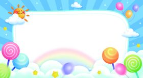 梦幻糖果背景空白图