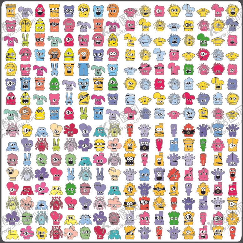 编号：22332709271746195708【酷图网】源文件下载-多彩卡通图标集合