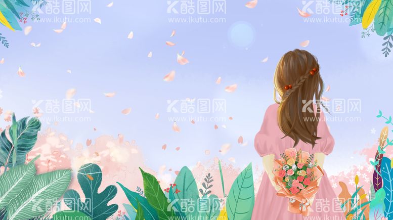 编号：88650411110519088700【酷图网】源文件下载-女神节插画展板