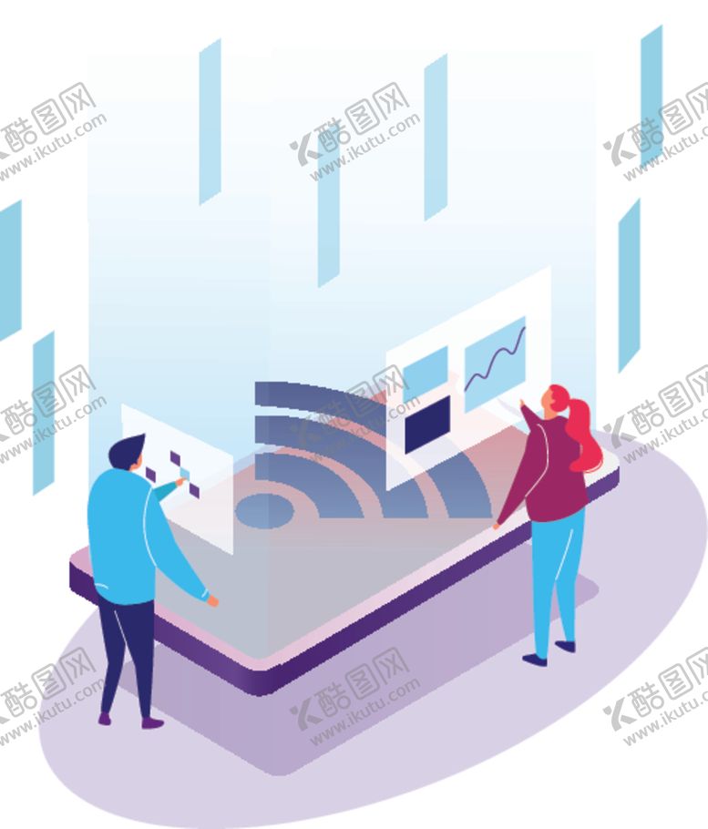 编号：11350409231657014635【酷图网】源文件下载-移动物联网插画