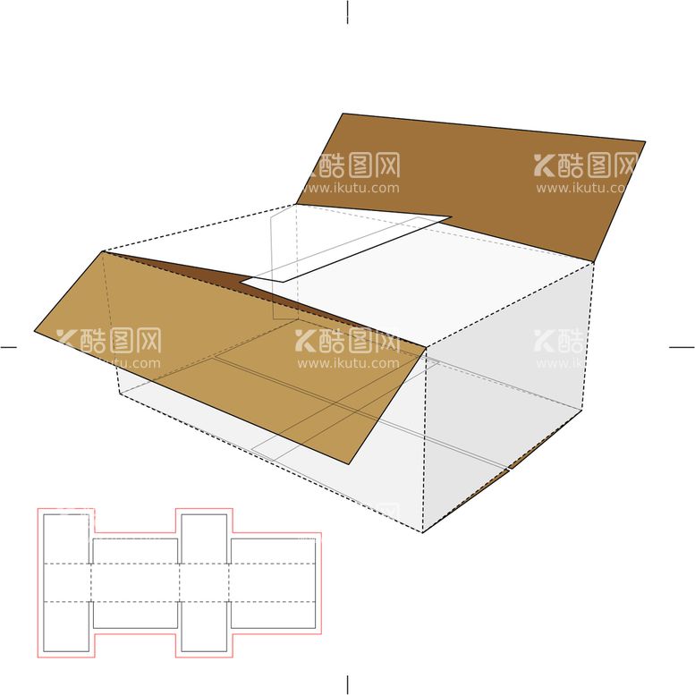 编号：20673910021407594807【酷图网】源文件下载-包装盒刀版图