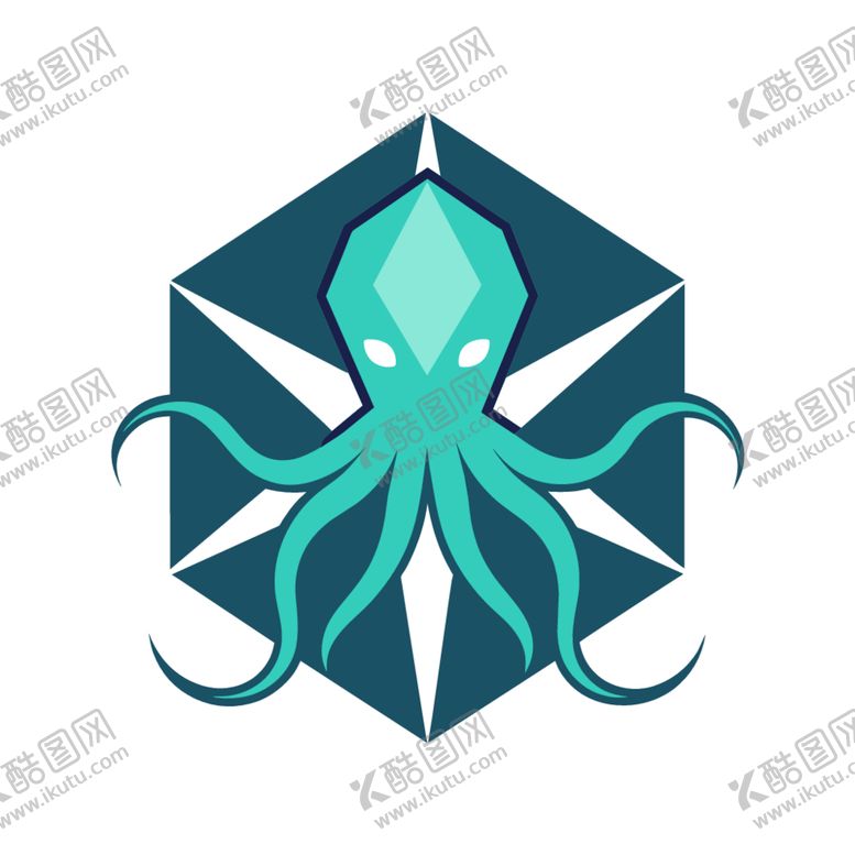 编号：14804002251615246178【酷图网】源文件下载-极简风格的八爪鱼标志