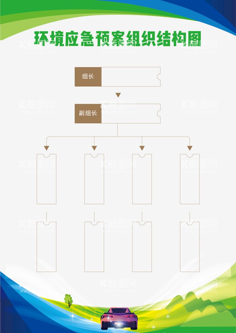 编号：32936011182109396479【酷图网】源文件下载-环境应急预案组织结构图