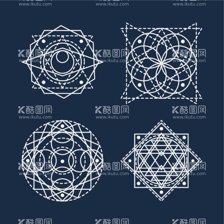 编号：18660912051901506355【酷图网】源文件下载-抽象几何花纹