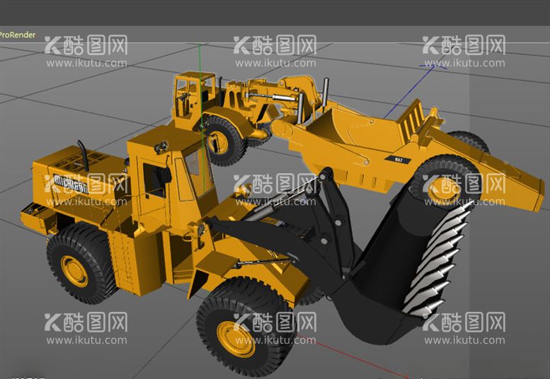 编号：66464103191326047126【酷图网】源文件下载-c4d模型车辆铲运机