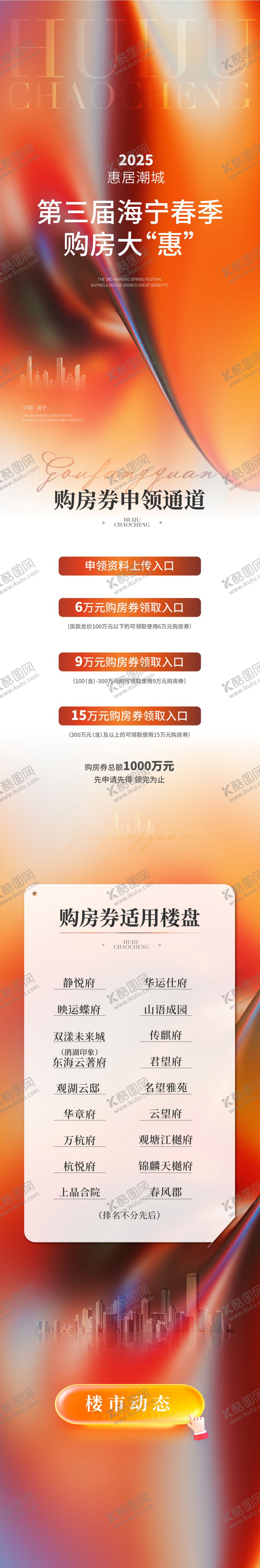 编号：33397507021435284232【酷图网】源文件下载-橙色房产拉页