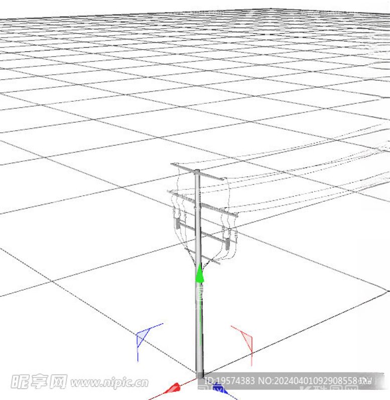 编号：84569612191624156551【酷图网】源文件下载-C4D模型电线杆