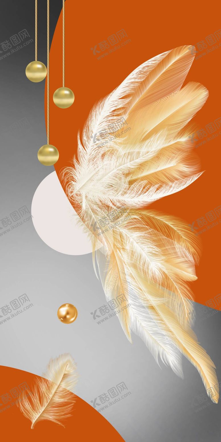 编号：20857310031624321785【酷图网】源文件下载-羽毛装饰画