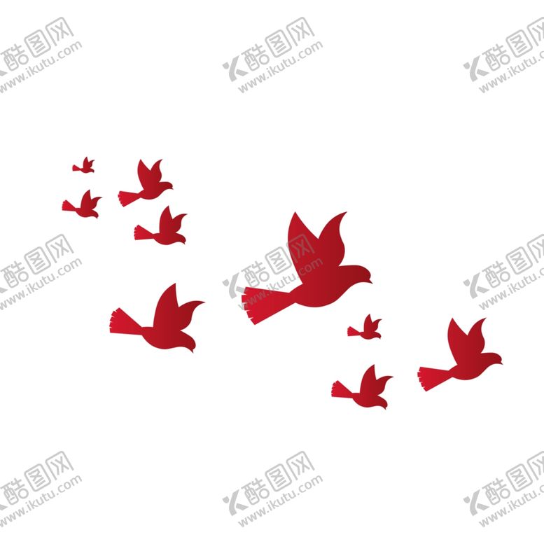 编号：58243112210137159123【酷图网】源文件下载-卡通飞鸟装饰插画