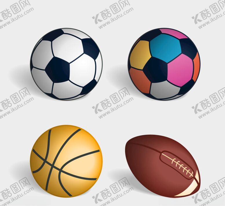 编号：61950505040004522186【酷图网】源文件下载-精美球具矢量