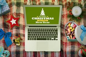 圣诞节自定义场景办公用品场景名片样机办公用品样机