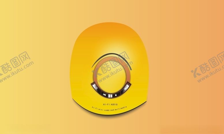 编号：86696010231401268876【酷图网】源文件下载-橙色背景矢量音响设计