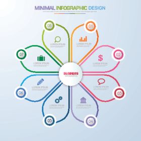 信息图表凝聚力数据统计业务分析