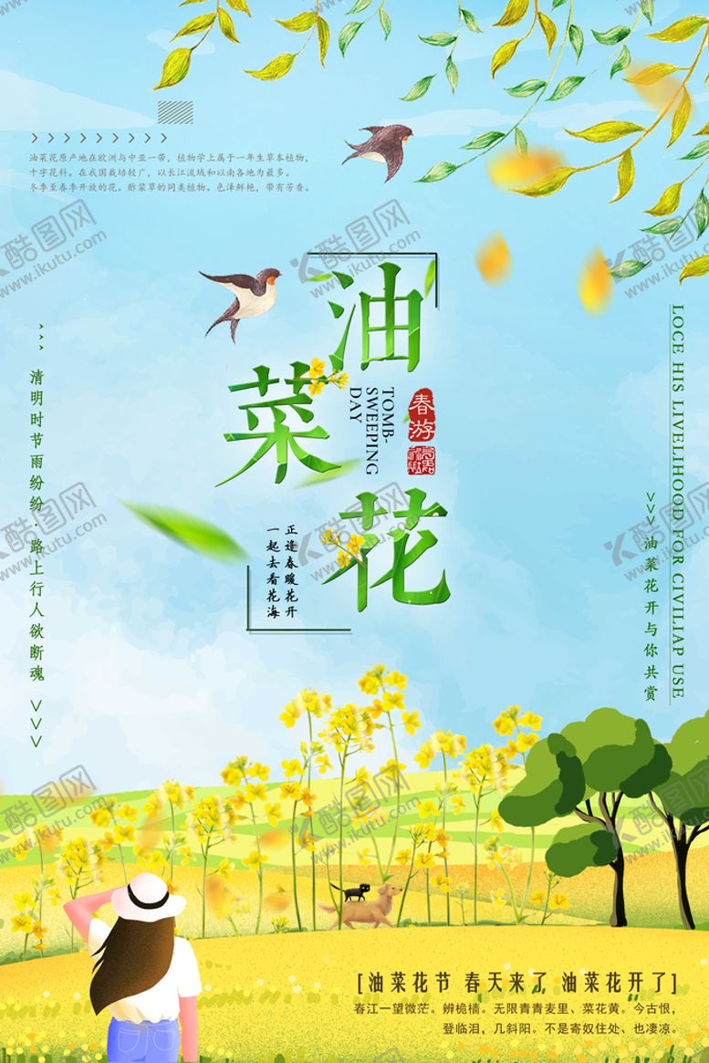 编号：86947510090351105038【酷图网】源文件下载-油菜花海报