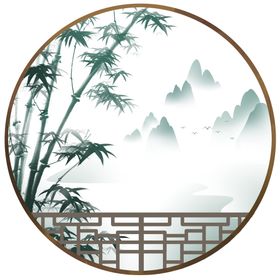 古风山水水墨背景